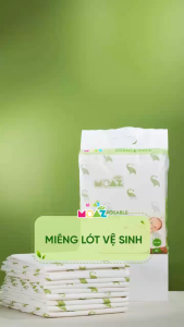 Miếng Lót Vệ Sinh Chống Thấm Moaz Eco Tấm Lót Thay Tã Bỉm 45x60cm 4 Lớp Chống Tràn Hộp 10 Miếng