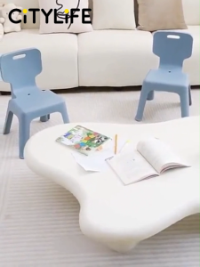 Citylife Kids Chair Plastic Stackable Children Chair 120KG Load Non-Slip Feet Toddler Study Chair 4 Colors