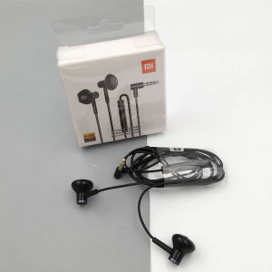 Xiaomi | Original Xiaomi Half in-ear Earphone line control Dual drivers 3.5mm L-shaped plug headset Noise Cancelling Wired headphones
