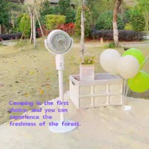 3 in 1 Air circulation Floor stand fan 5 Speed Kipas Berdiri Angin Kuat Diri Fans Rechargeable Vertical fan electric household fan Office mute vertical fan Moving head vertical air conditioning fan 立式风扇