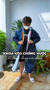 Áo Mưa Dây Kéo Đơn Người Lớn Cao Cấp KOJMAC Lót Lòng Ghi Chống Thấm Siêu Tốt ( Áo Mưa Măng Tô Ích Kỷ Tổ Ong Có Dây Rút )