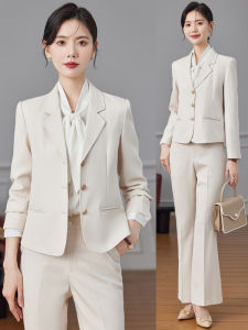 Casual Womens Small Suit Jacket Three-Button Micro Flare Pants Career Set High-End Feeling Spring Autumn Lady Elegant Style