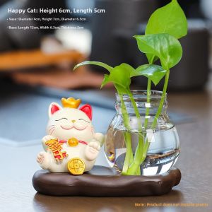New Lucky Cat & Green Ivy Decorative Home Office Mini Ornament