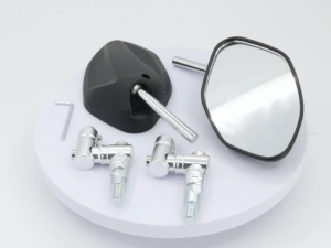 Rearview Mirror Glass 360 Rotating Leg CNC Stainless Steel Aluminum for Honda Yamaha 10mm Pore Solid