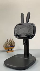 Multifunctional Desktop Rabbit Shaped Phone Holder With Adjustable Height And Creative Cute Cartoon Bunny Design S218 S808