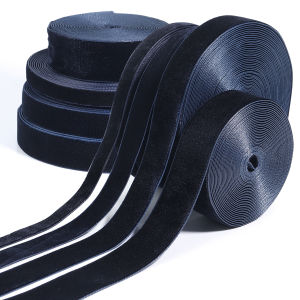 5-10yards/roll Velvet Ribbons Dark Blue Single Face Flocking Webbing For DIY Christmas Party Handmade Gifts Wrapping Decoration