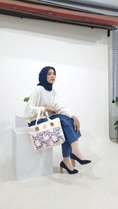 TOTEBAG WANITA RESLETING KANVAS / TAS TOTE BAG WANITA CANVAS UTK SHOPPING/KULIAH BISA POLOS & CUSTOM
