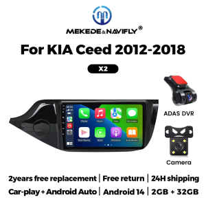 MEKEDE 2 Din Car Radio Carplay AUTO GPS MP5 For KIA CEED JD Ceed 2012-2018 Car Stereo Multimedia Player car intelligent systems