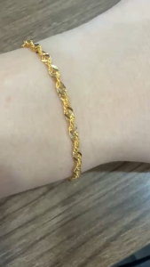 Poh Heng Jewellery 22K Ripple Bracelet in Yellow Gold [Price By Weight]