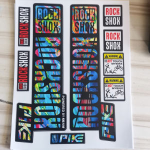 2pcs Front fork sticker mountain bike bicycle front shock absorber color change waterproof sticker Pike decals for Sram