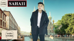 Áo khoác dạ nam măng tô lót lông dày SAHA11 có mũ kèm đai mùa đông lạnh mangto dạ hàn quốc big size lớn 3XL 4XL 5XL 6XL