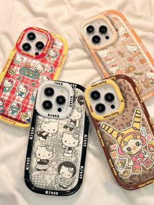 Oppo A3 A57 A97 A93S A96 A95 A1X A58 A53 A55 A56 Cartoon Cat Phone Case Womens Full Cover Anti-Fall Creative Personalized Silicone Protective Shell