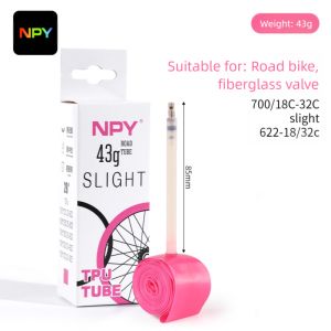 NPY Bike Inner Tube Anti Puncture43G 48G 56G 58G for Road Bikes 700C 28C 32C 35C Ultra-Light TPU Tube 45/65/85MM Presta Valves