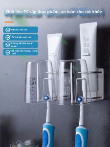 CHICHEN | Cốc Đựng Toothbrush Treo Tường Nhựa