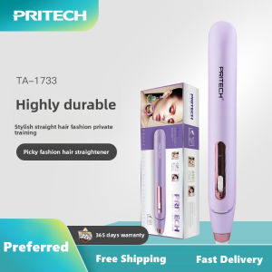 Pritech brand 2025 new affordable clamp straight clip student air bangs roll straight dual-use electric clamp portable straightener