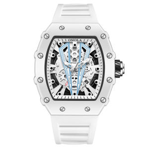 High Quality Mens Watch Quartz ONOLA Fashion Clock Waterproof Silicone Tape Watch for Men