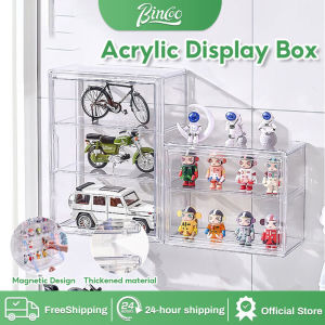 Bincoo Wall Mounted Acrylic Display Case Popmart Dustproof Storage Box Figure Stand Organizer Doll Figure Storage Box