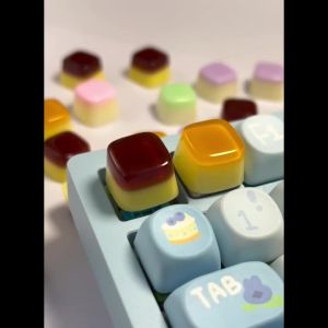 1 Cái DIY Trong Suốt Jelly Pudding Keycap Cho Bàn Phím Cơ Trục Chéo Cá Tính Thiết Kế Nhỏ Giọt Nguyên Bản