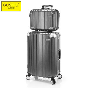 Gustto Luggage Aluminum Frame Carry-On Suitcase PC Material Four-Wheel Rotation Business Travel Bag Men Women Universal Size