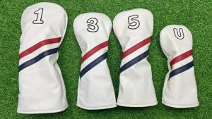 CRESTGOLF Digital Golf Club Cover for Wooden Club, Waterproof PU and Hat Protection - In Stock