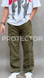 Loose Pants Reguler Army Celana Cargo Panjang Pria Korean baggy Oversize Vintage Gombrong Skena