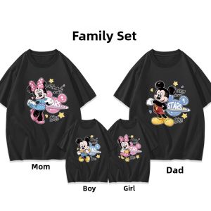 JIEBANXI | Summer New Streetwear Matching Family T-shirt Short Sleeve