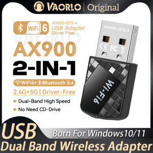 AX900 WIFI6 USB Adapter 2 IN 1 Bluetooth 5.4 Dual Band 2.4G&5G 900Mbps WiFi 6 802.11AX Mini Wireless Card Receiver For WIN 10/11