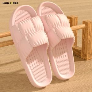 Womens Summer Indoor Outdoor Slip-resistant Soft-soled Fashionable Thick Home Slippers Anti-slip Comfortable Cotton Slippers