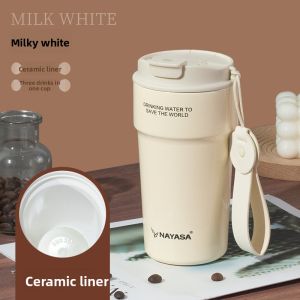 BIZE | Ceramic Lined Portable Insulation Mug for Female Students