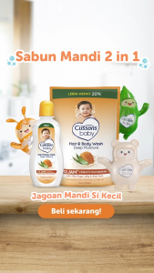 CUSSONS Baby Hair & Body Wash Deep Moisture Botol | Pouch Refill - Sabun Shampoo Bayi 2in1