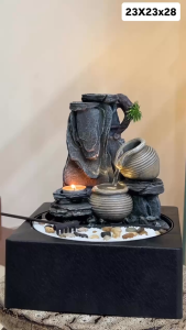 Thác nước phong thủy để bàn hòn non bộ (23x23x28cm) ( mã 1239004L)