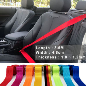 3.6meter Car Seat Belt Webbing Polyester Seat Lap Nylon Safety Strap 48MM Width Car Seat Conversion Car Accessories DIY