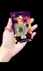 ( HCM SIÊU TỐC ) MÓC KHOÁ HÌNH LÁ BÀI KIM LOẠI SIZE 4CM FULL BOX