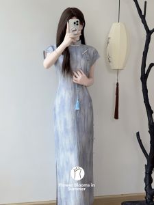 Traditional Chinese Cheongsam Full Open Front Floor Length Young Girls