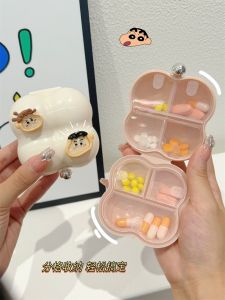 Portable Large Capacity Cartoon Medicine Box Cute Creative Pill Organizer Personal Medicine Box Dosage Dispenser Small Box