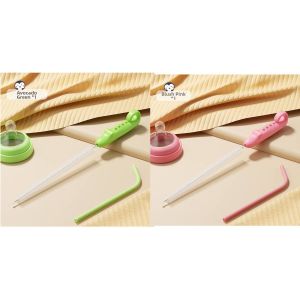 HALEXIONG | Infant Pacifier Duct Cleaning Brush Flexible Extended Soft Bristle