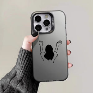 Couples Cartoon Phone Case Silicone Frosted Anti-fall Protection for  16promax 15pro 14plus 13 12 11 XR XS X Trendy