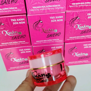 Kem mụn xuân saieho trà xanh sữa non 12g cho da nhạy cảm