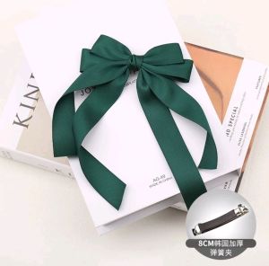 Jepit Rambut Wanita Motif Polos Pita Panjang Gaya Korea Fashion Import