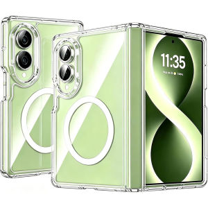 for Samsung Galaxy Z Fold 8 Case Magnetic [Compatible with MagSafe]integrated Clear Hard Anti Yellowing Shockproof Phone Cover for Z Fold 8 Ultra CaseZ Fold 7 CaseZ Fold 6 Case