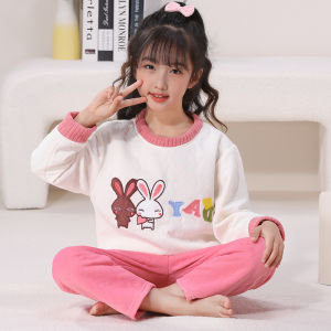 Warm Air Cotton Childrens Sleepwear Long Sleeve Cartoon Kurokos Girl Home Clothes Spring Autumn Winter Thermal Underwear