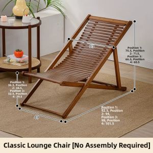 ZHUTING | Adjustable Foldable Bamboo Multi-function Leisure Chair