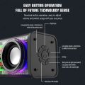 Speaker Bluetooth TERBARU Subwoofer cyberpunk Transparan  Audio portable Nirkabel RGB 7 Color Light V8 Speaker Bluetooth TWS Series. 