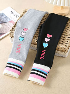 Thickened Fleece Girls Base Layer Pants Autumn Winter New Style Children Outerwear Trousers Small Kids Baby Fashion Long Pants