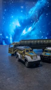 Mainan Diecast Miniatur Mobil Truk Kontainer Tangki Gandeng Militer Set Isi 4 Metal Besi