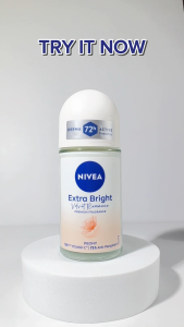 NIVEA Female Deodorant Extra Bright Velvet Romance Roll On 50 ml / Twinpack / Brightening / Anti Perspirant / No Sweat (Deodoran Perempuan)