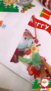 สติกเกอร์สูญญากาศลายคริสต์มาส ติดกระจก ประตู ตู้โชว์ หน้าต่าง แต่งร้านคริสต์มาส