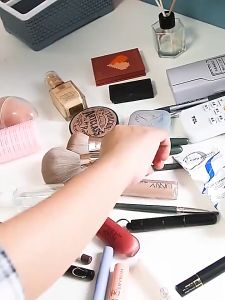 ตะกร้าอเนกประสงค์ทรงเหลี่ยม แบบแบ่งช่อง 4 ช่อง 3 ช่อง ตะกร้า เก็บแปรงแต่งหน้า