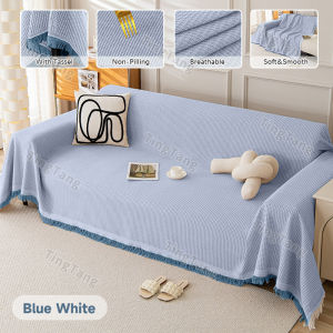〖Fast Ship〗Nordic Sofa Cover Waffle Weave Blanket Living Room Decor Cushion Leisure Blanket and Bedspread Dust Cover For Multiple Use
