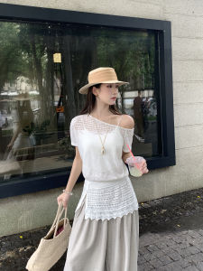 Sunproof Blouse Off-shoulder Short Sleeve T-shirt
